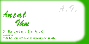 antal ihm business card